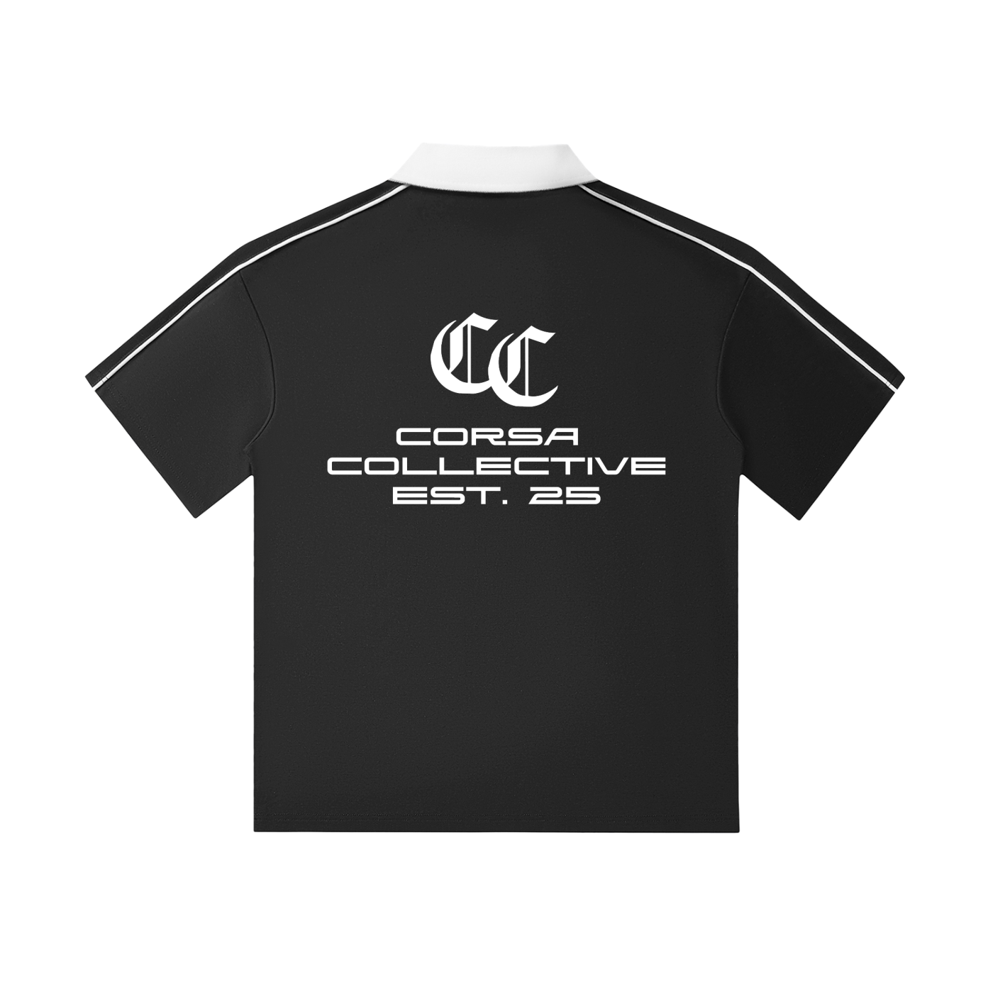 Contrast Collar Short-Sleeve Polo Shirt